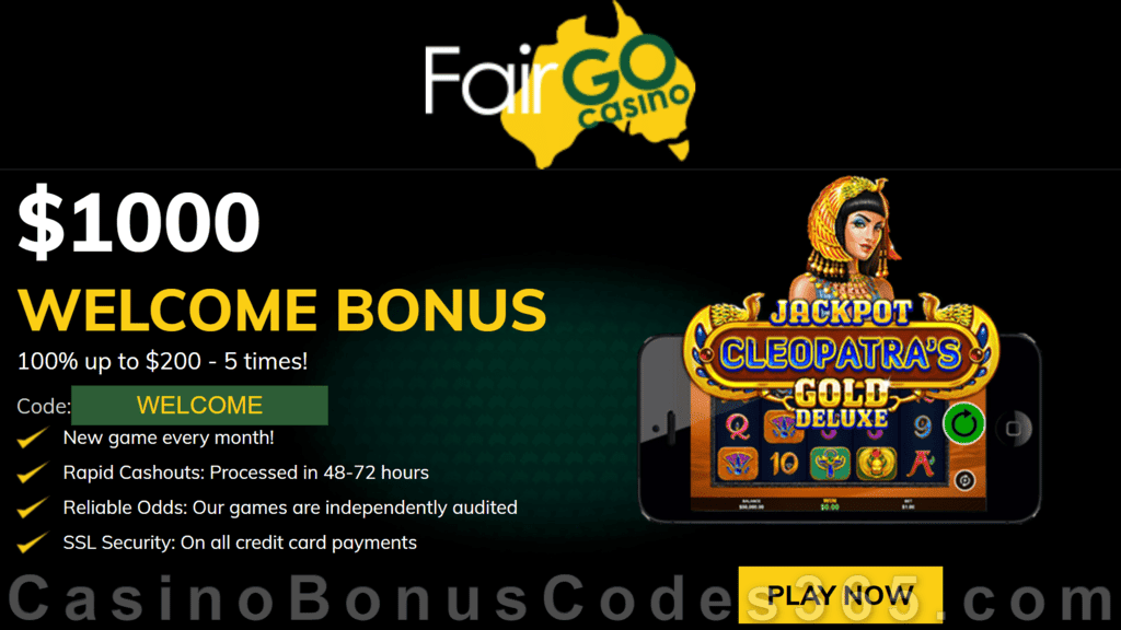 Fair Go Casino RTG Jackpot Cleopatra's Gold Deluxe