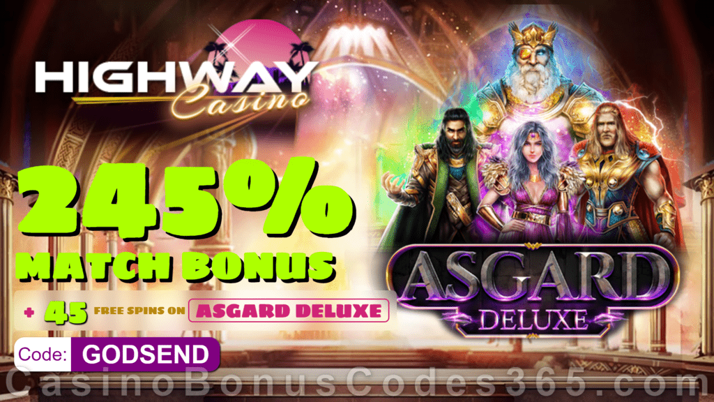 Highway Casino 50 FREE RTG Asgard Deluxe Spins No Deposit New Players Promo