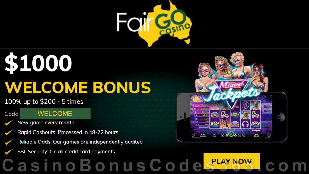 Fair Go Casino RTG Miami Jackpots