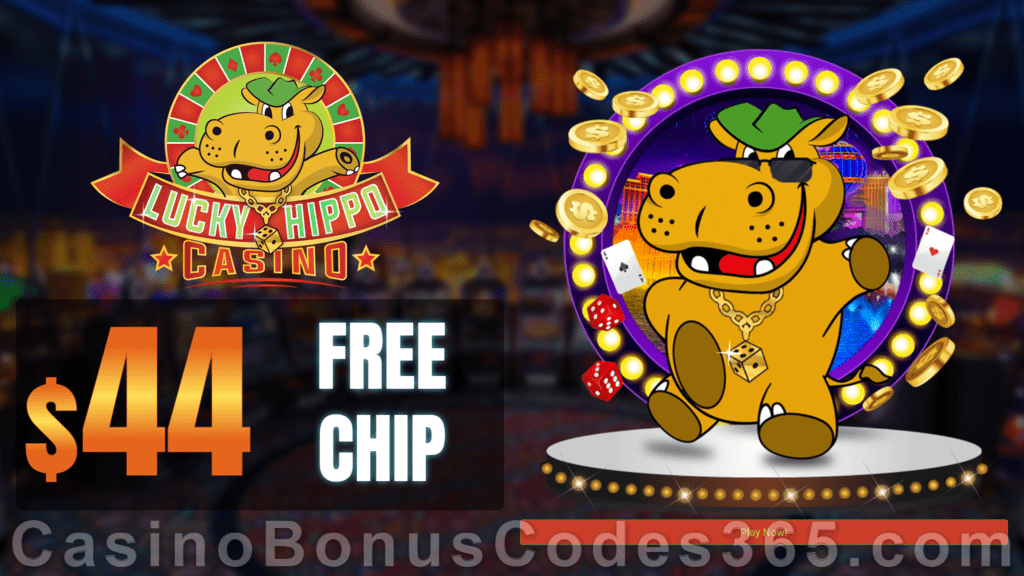 Lucky Hippo Casino 300% Match plus 44 FREE Spins on RTG Vegas Lux  New Players Deal