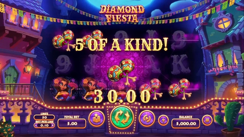 Raging Bull Casino RTG Diamond Fiesta