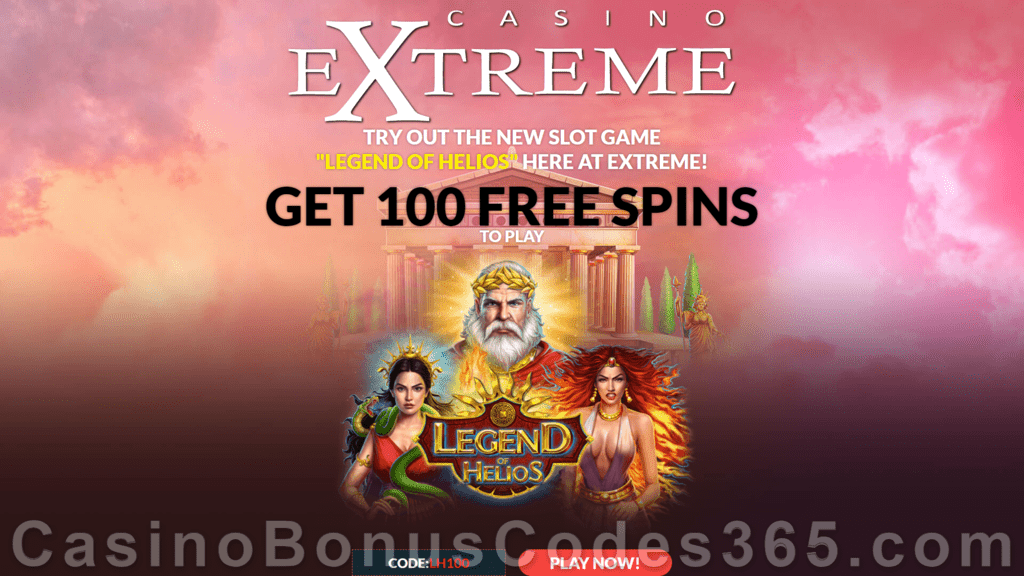 Casino Extreme 100 FREE RTG Legend of Helios Spins Huge No Deposit Sign Up Deal