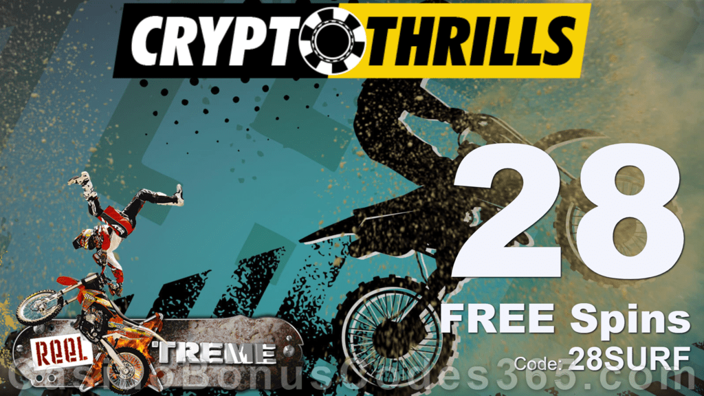 CryptoThrills Casino 28 FREE Saucify Reel Xtreme Spins Exclusive Deposit Deal