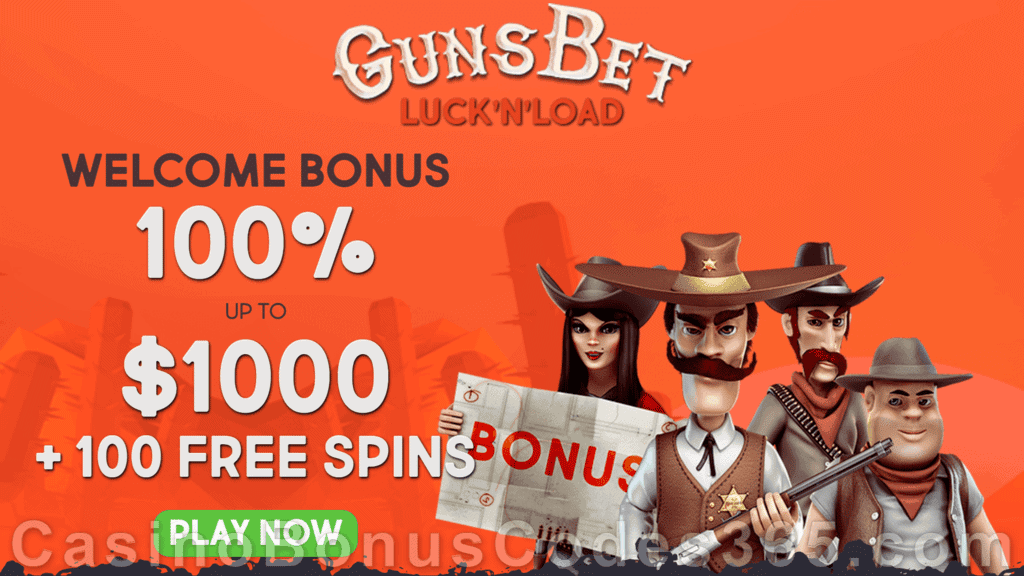 GunsBet A$150 Bonus plus 100 FREE Spins on Top New Players Deal