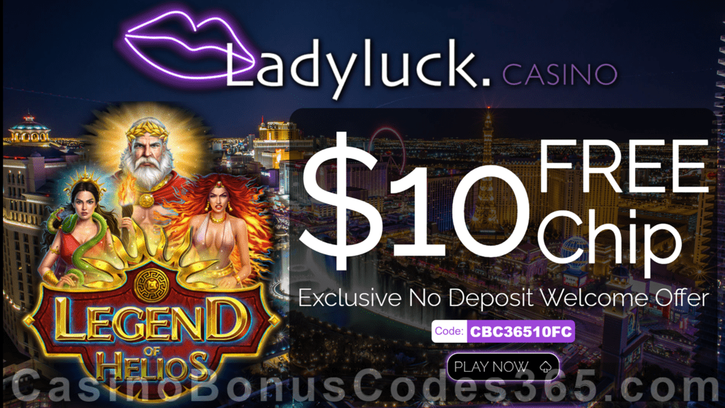 Lady Luck Casino Exclusive RTG $10 FREE Chip New Players No Deposit Pack