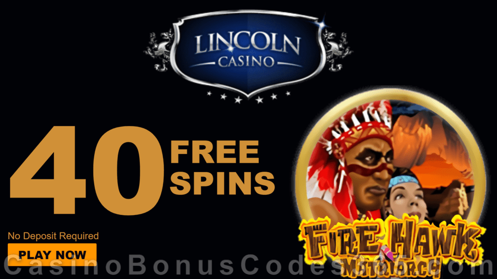 Lincoln Casino 40 FREE WGS Fire Hawk Spins Special Deal