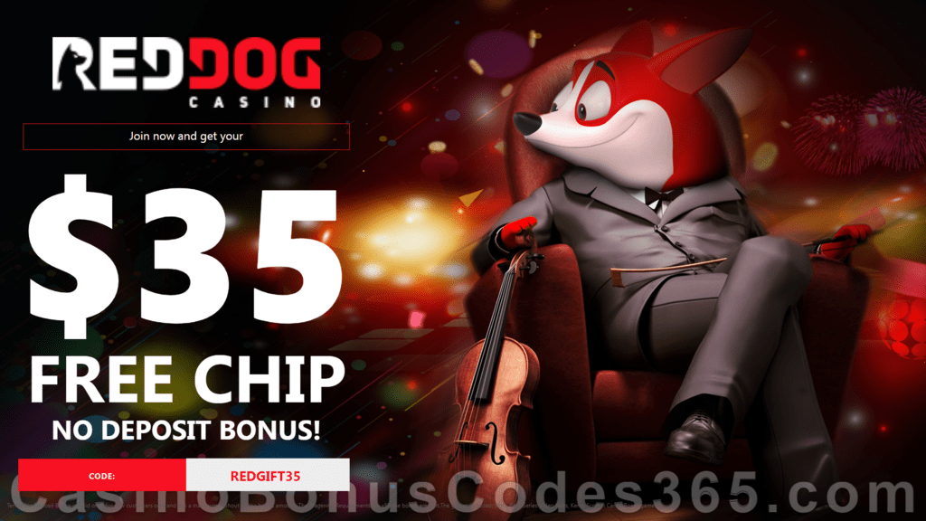 Red Dog Casino $35 FREE Chip No Deposit Welcome Deal