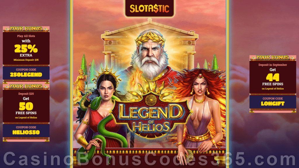 Slotastic Online Casino Legend of Helios Now on Mobile