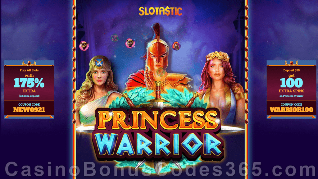 Slotastic Online Casino Princess Warrior Now on Mobile