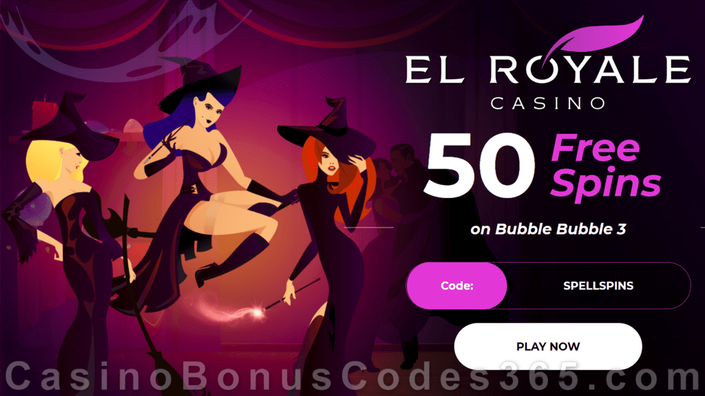 El Royale Casino 50 FREE RTG Bubble Bubble 3 Spins Special No Deposit Welcome Sign Up Offer