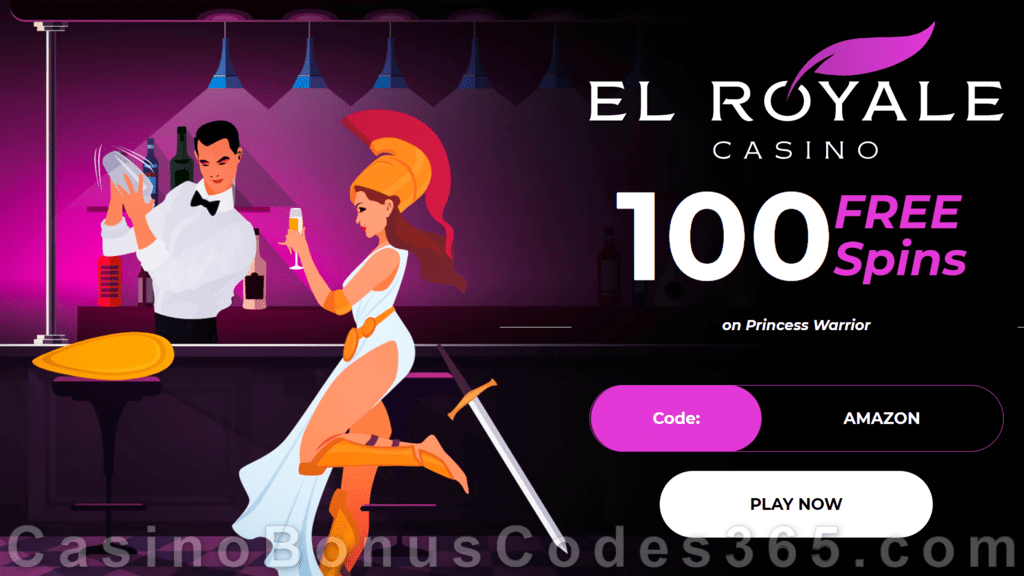 El Royale Casino 100 FREE RTG Princess Warrior Spins Special No Deposit New Players Promo