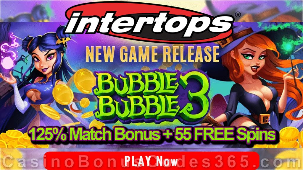 Everygame Casino Red 125% Match Bonus plus 50 FREE Spins New RTG Game RTG Bubble Bubble 3 Special Deposit Promo