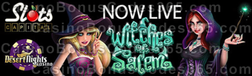 Desert Nights Casino Slots Capital Online Casino Witches of Salem New Saucify Game LIVE