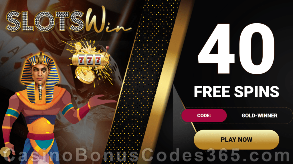 SlotsWin 40 FREE Spins on RTG Egyptian Gold Exclusive No Deposit Sign Up Offer