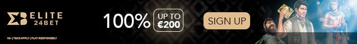 Elite24Bet 100% Match up to €200 Bonus plus 200 FREE Spins Welcome Offer