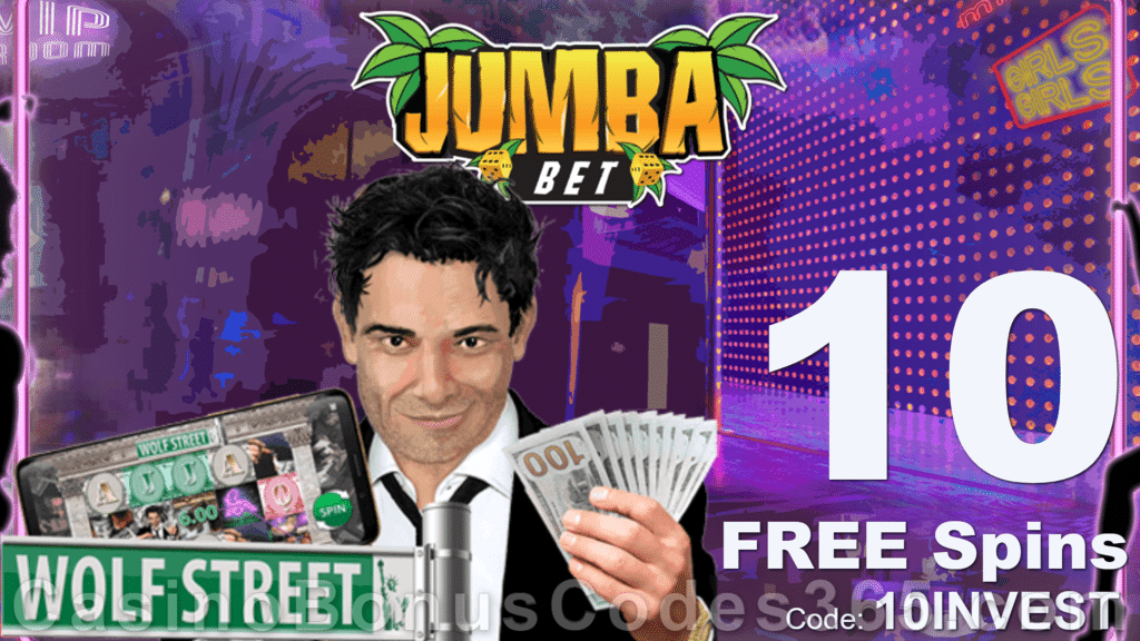 Jumba Bet Exclusive No Deposit 10 FREE Saucify Wolf Street Spins Offer