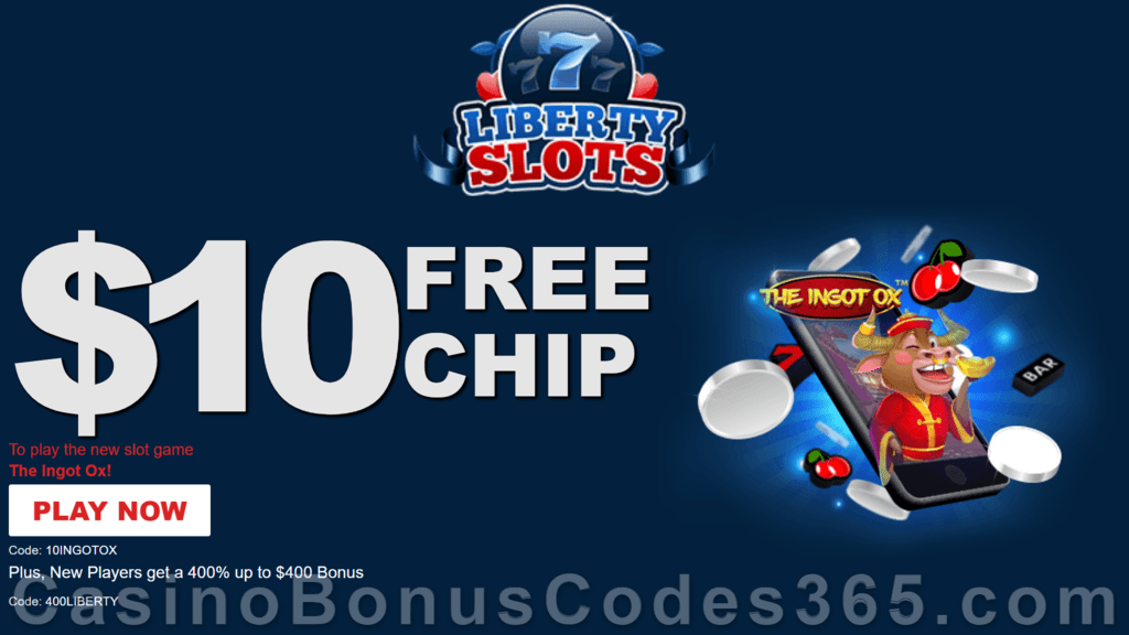 Liberty Slots 50 FREE The Ingot Ox Spins New WGS Game No Deposit Deal