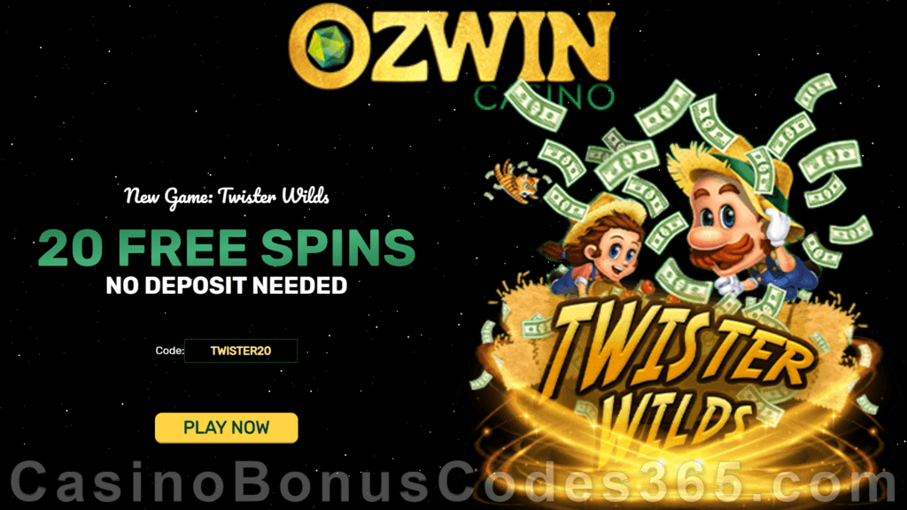 Ozwin Casino 400% Match up to $4000 Bonus plus 50 FREE RTG Twister Wilds Spins Special Christmas New Players Deal