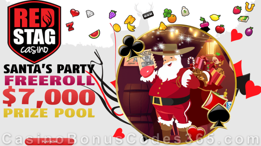 Red Stag Casino $7000 Santa's Party FREEroll WGS The Vegas Party