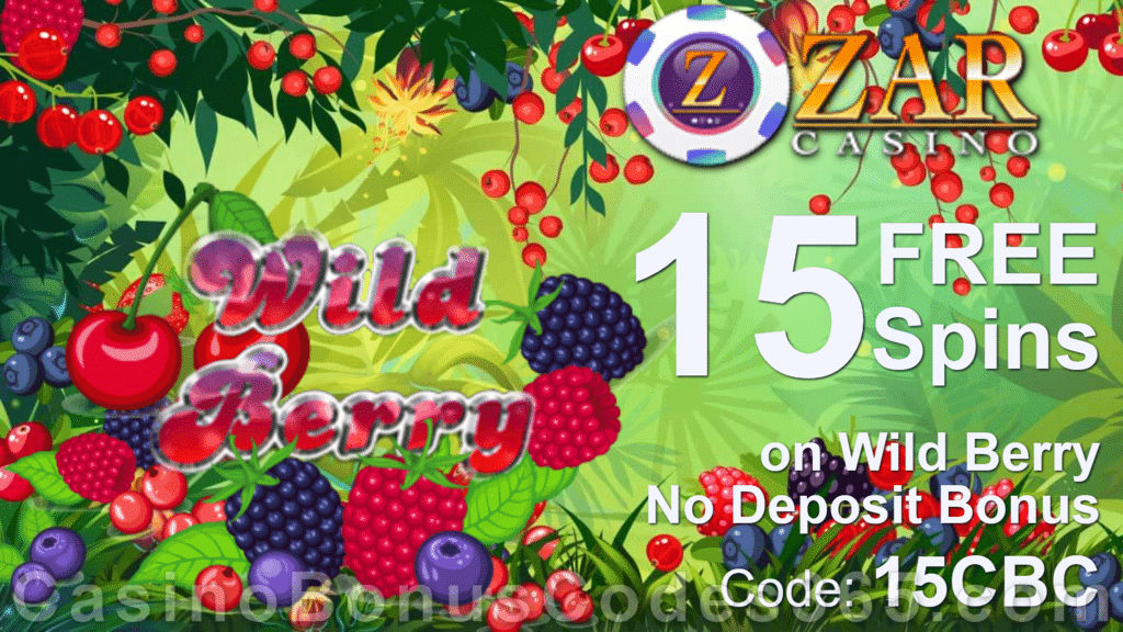 ZAR Casino 15 Saucify FREE Spins on Wild Berry Exclusive No Deposit New Players Offer