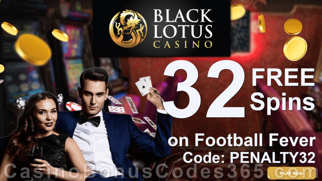 Black Lotus Casino 32 FREE Spins on Saucify Football Fever Special Offer