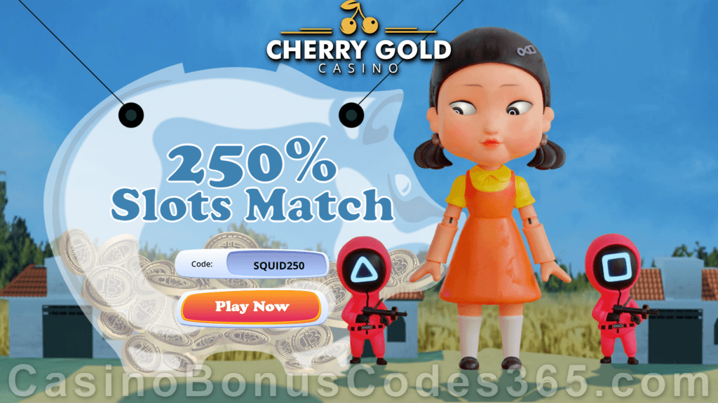 Cherry Gold Casino 250% Match Bonus plus 30 FREE Spins RTG Miami Jackpots Independence Day Promo