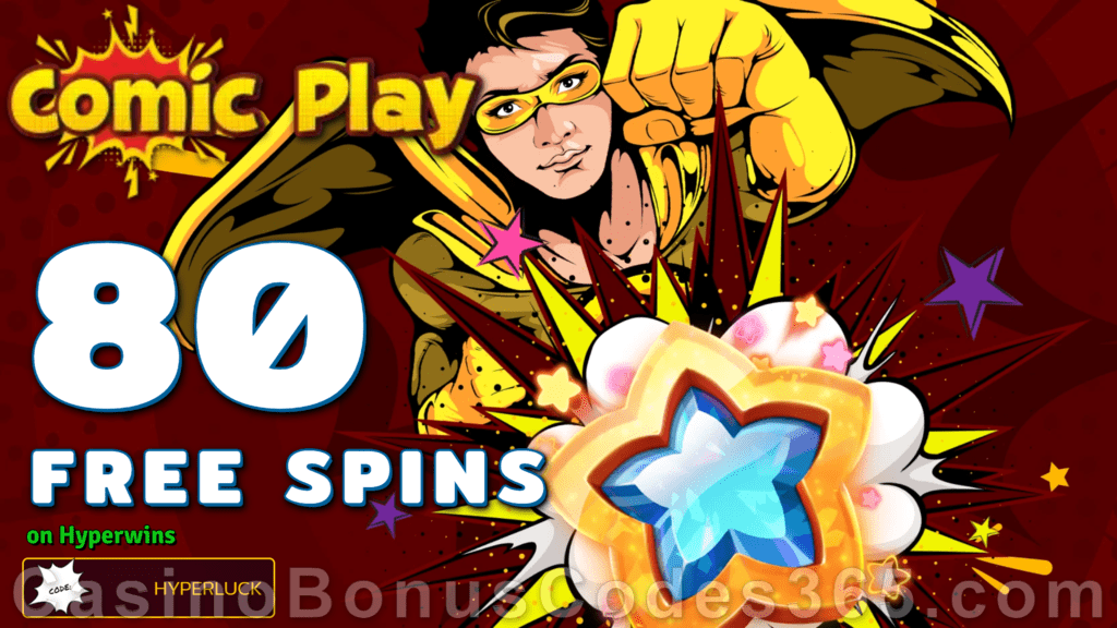 ComicPlay Casino 310% Match plus 80 FREE RTG Hyper Wins Spins Mega Welcome Bonus Pack