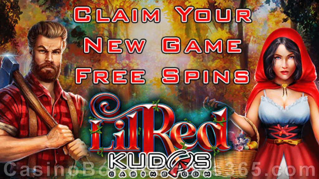 Kudos Casino 75FREE Spins on Lil Red New RTG Game Special Deal