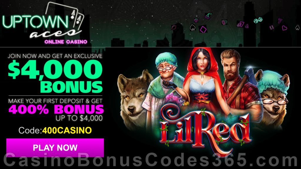 Uptown Aces Lil Red New Game 400% Welcome Bonus