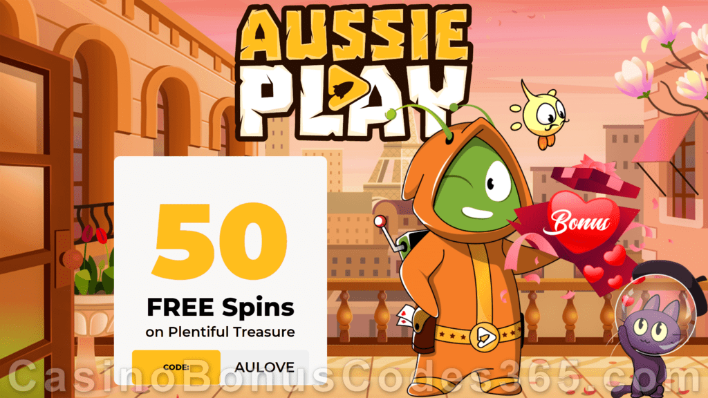 AussiePlay Casino 50 FREE RTG Plentiful Treasure Spins Special New Players Offer