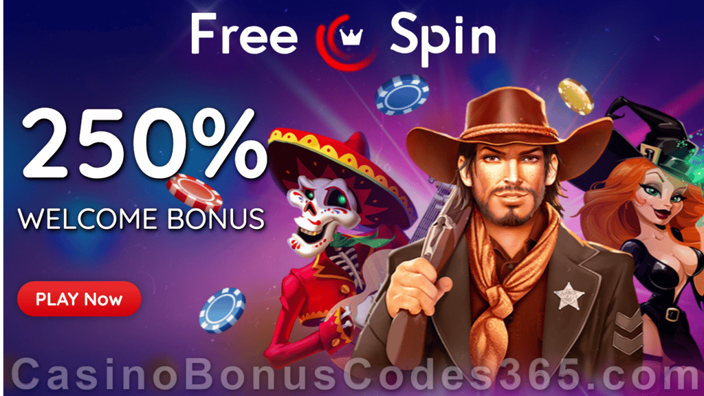 FREE Spin Casino Welcome Bonus 250%