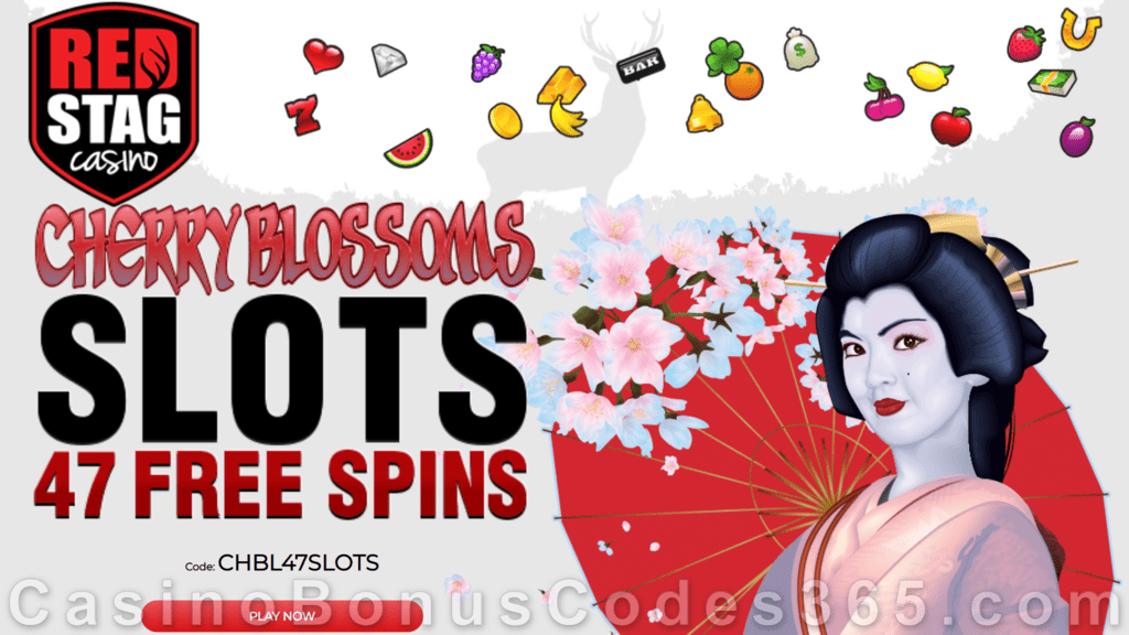 Red Stag Casino 47 FREE RTG Cherry Blossoms Spins No Deposit Sign Up Offer