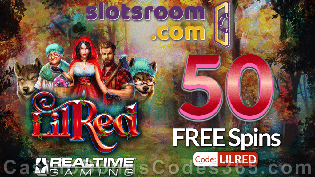 SlotsRoom Casino 50 FREE Lil Red Spins New RTG Game No Deposit Welcome Deal