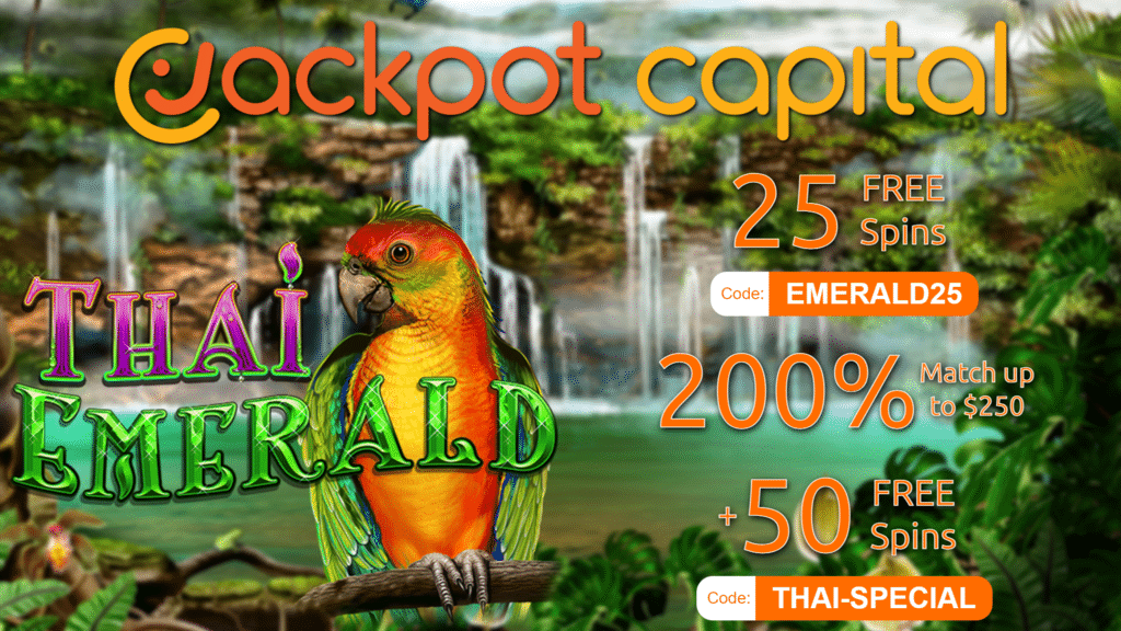 Jackpot Capital New RTG Game Thai Emerald Bonus Pack