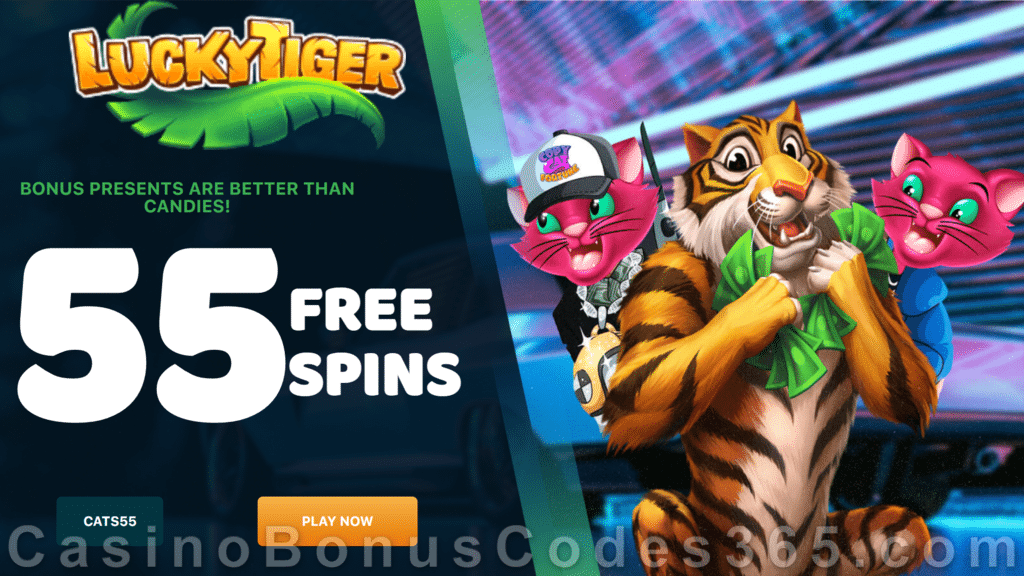 Lucky Tiger Casino 55 FREE Spins on Copy Cat Fortune Special New RTG Game Sign Up Offer