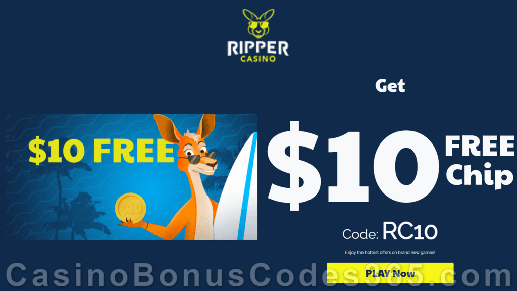 Ripper Casino 10 FREE Chip No Deposit New Players Deal Casino Bonus