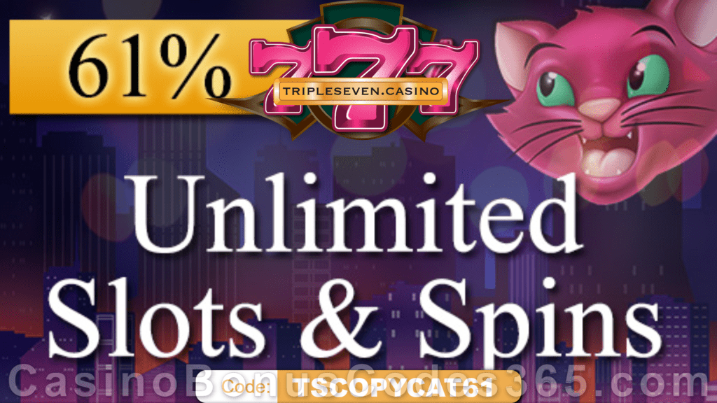 Triple 7 Casino RTG 200% Match Slots Bonus New Players Welcome Deal