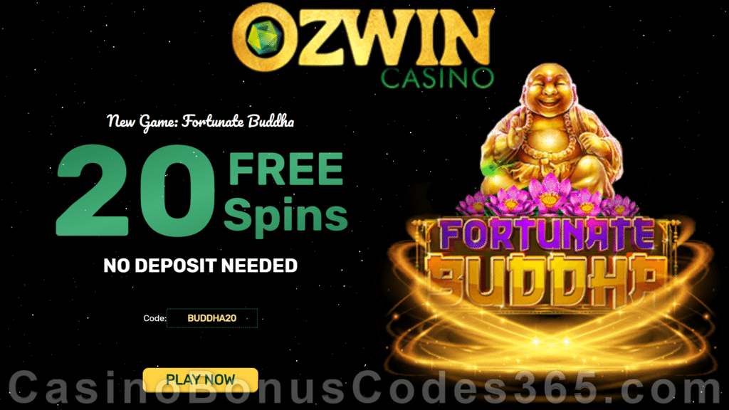 Ozwin Casino 20 FREE Spins on RTG Fortunate Buddha Special RTG Pokies No Deposit Sign Up Reward