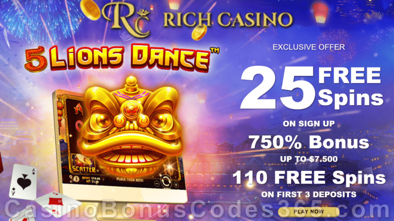 play loyalty bonus from Rich Royal Casino