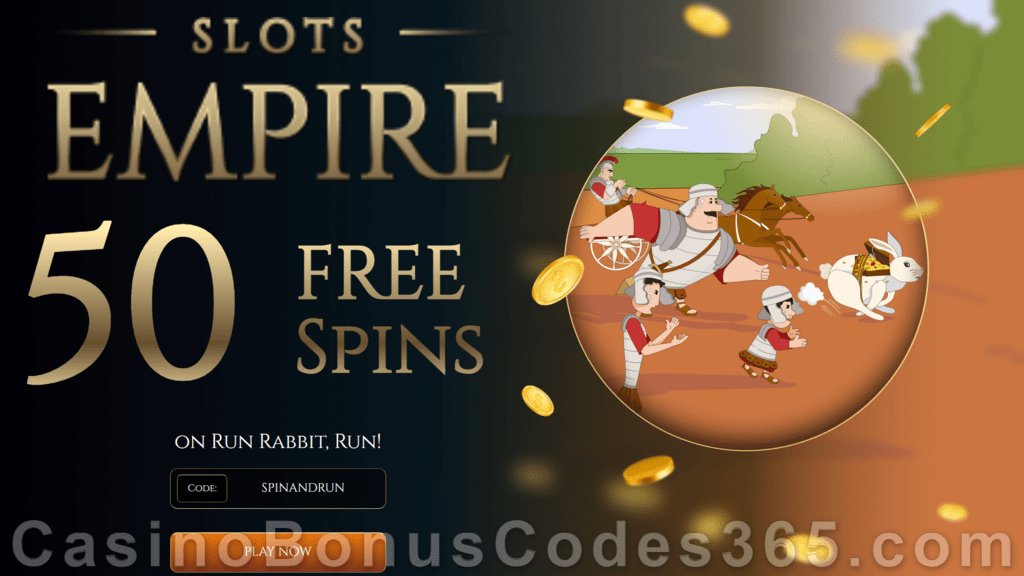 Slots Empire 50 FREE Spins on Run Rabbit Run New RTG Game Special New Players Offer