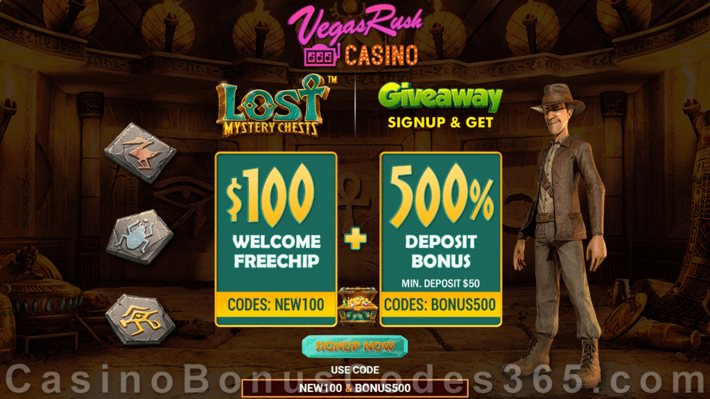 vegas rush casino free spins