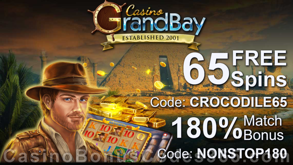 Casino Grand Bay 65 FREE Saucify Return of Ra Spins plus 180% Match Bonus Special Offer