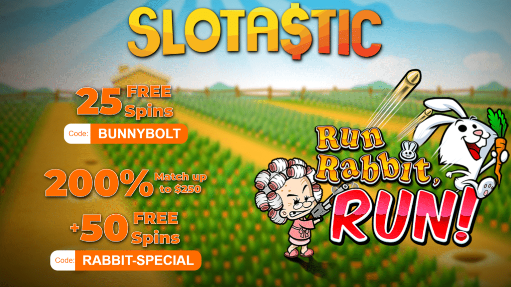 Slotastic Online Casino RTG Run Rabbit Run Special Bonuses