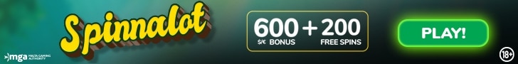 Spinnalot First Deposit Bonus 100% plus 50 FREE Spins