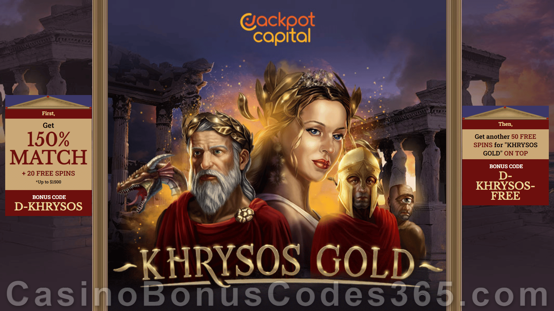 Jackpot Capital New RTG Game Khrysos Gold Bonus Pack