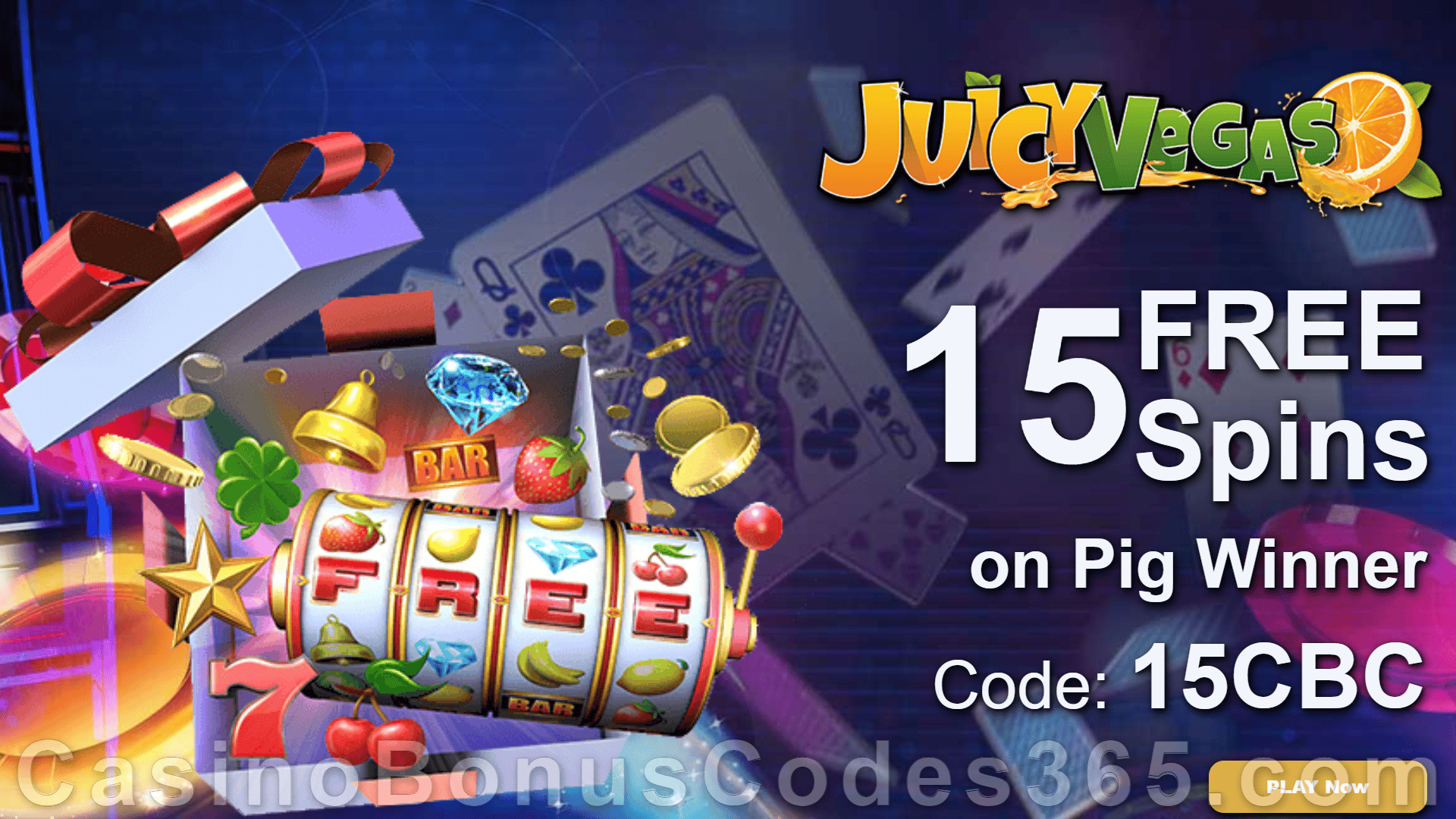 JJuicy Vegas Special New RTG Game 15 FREE Pig Winner Spins plus 300% Match Bonus Sign Up Offer