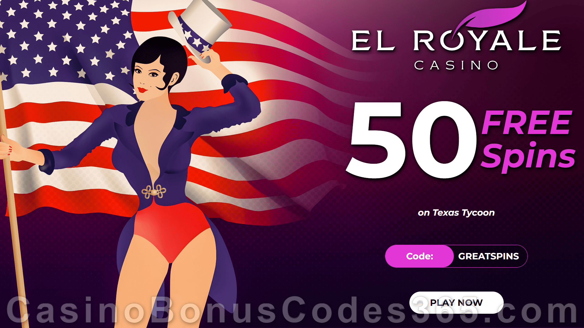 El Royale Casino 50 FREE RTG Texan Tycoon Spins Special No Deposit Welcome Sign Up Offer