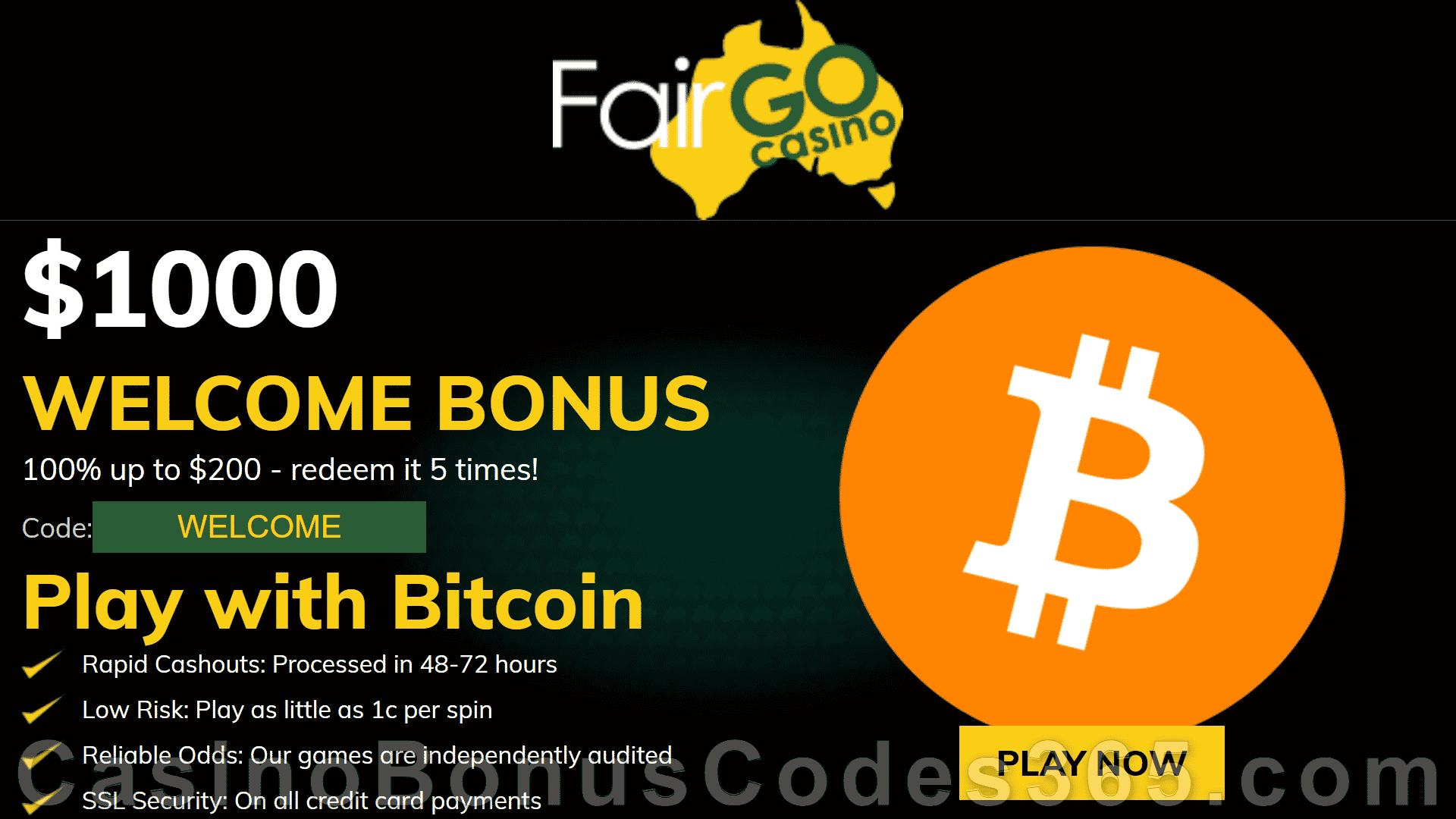 Fair Go Casino Bitcoin $1000 Welcome Bonus