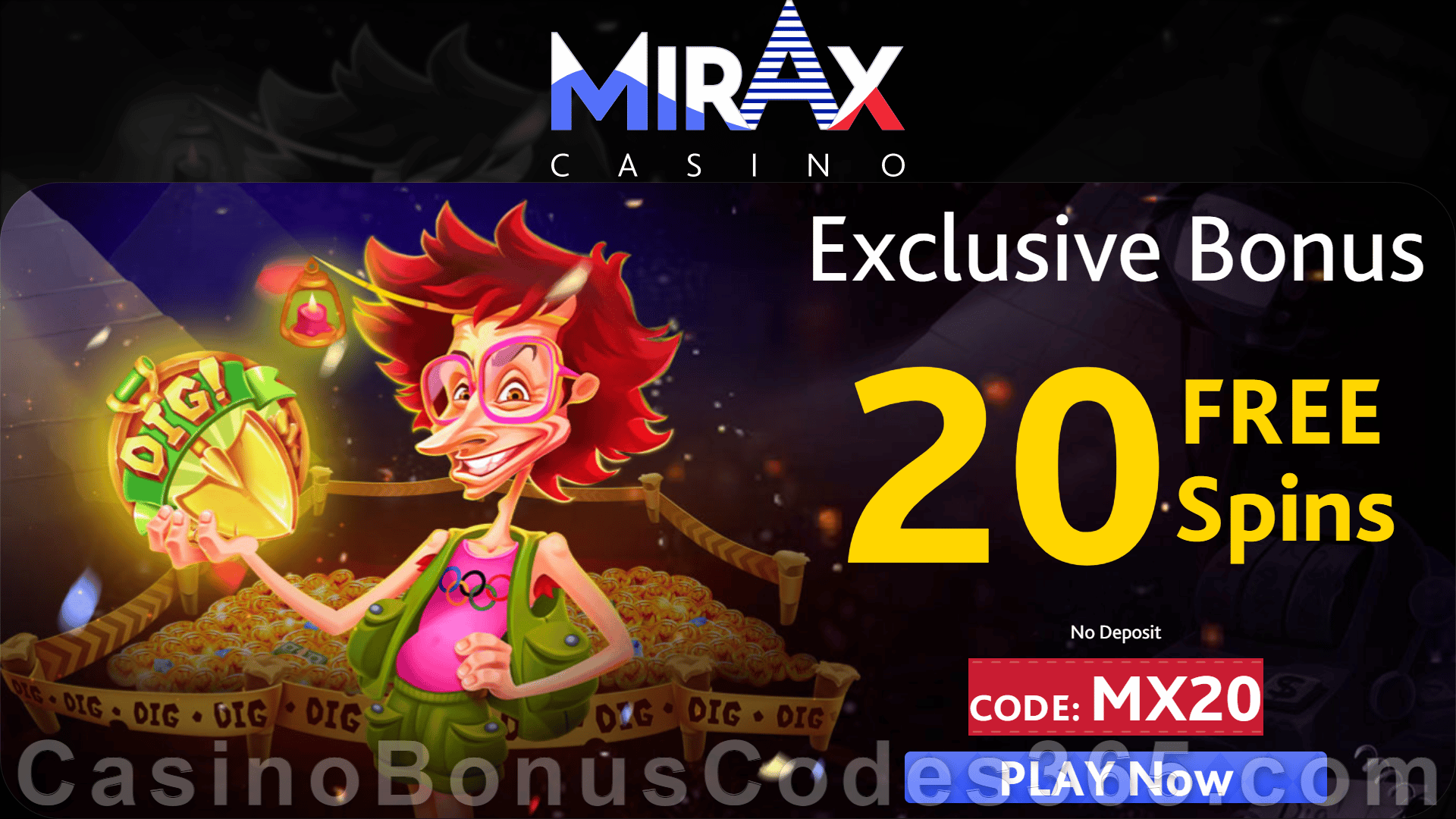 Mirax Casino 5 BTC plus 100 FREE Spins Bitcoin Welcome Bonus