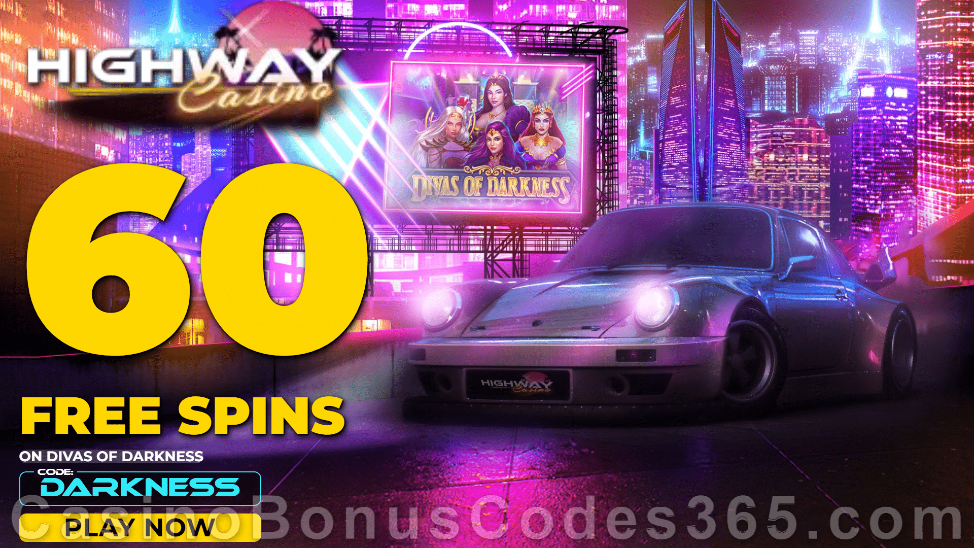 Highway Casino 60 FREE RTG Divas of Darkness Spins No Deposit New Players Promo